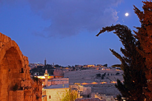 Moon over Jerusalem